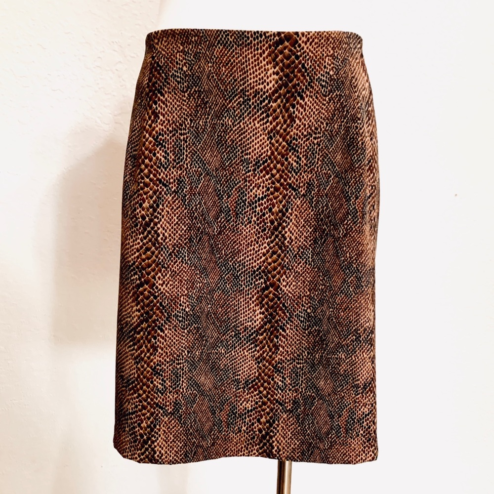 Vintage Briggs Reptile Print Skirt Python Snake